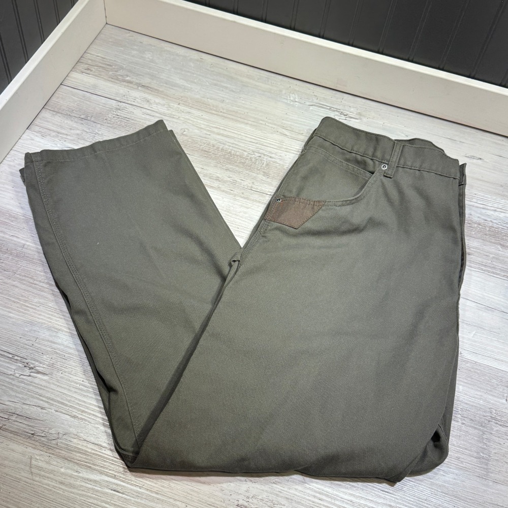 Wrangler Workwear Utility Pants 38x32 Olive Cotton Blend Multi-Pocket
